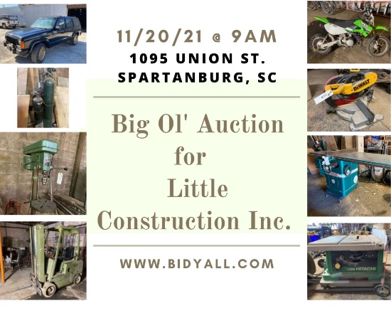 Little Construction Inc. Big Ol' Warehouse Auction