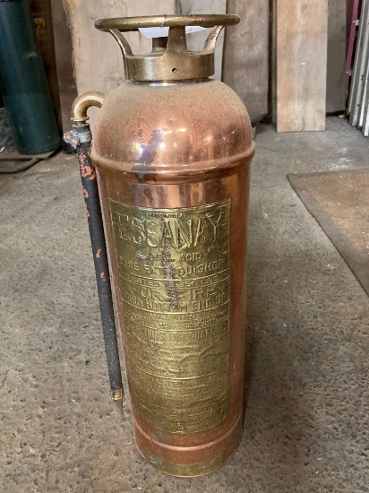 Antique Essanay Copper Fire Extinguisher