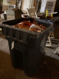 Trash Bin Full of Copper Scrap Sheet