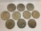 Lot of 10 Kennedy Half Dollars From Various Dates