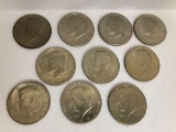 Lot of 10 Kennedy Half Dollars From Various Dates