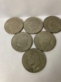 Lot of 6 Ike Dollars