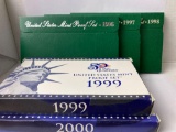 Lot of US Mint Proof Sets from 1996-2000