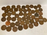 Lot of 50 Old Pennies randomly selected by Auctioneer