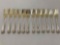 Gorham Lancaster Pattern Set of 12 Gold Fogged Forks