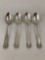 Gorham Lancaster Pattern Set of 4 Sterling Silver Teaspoons