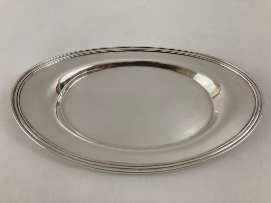 Crescent Silver plate dish
