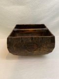 Antique Chinese rice measure basket
