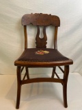 Antique chair w/woven seat