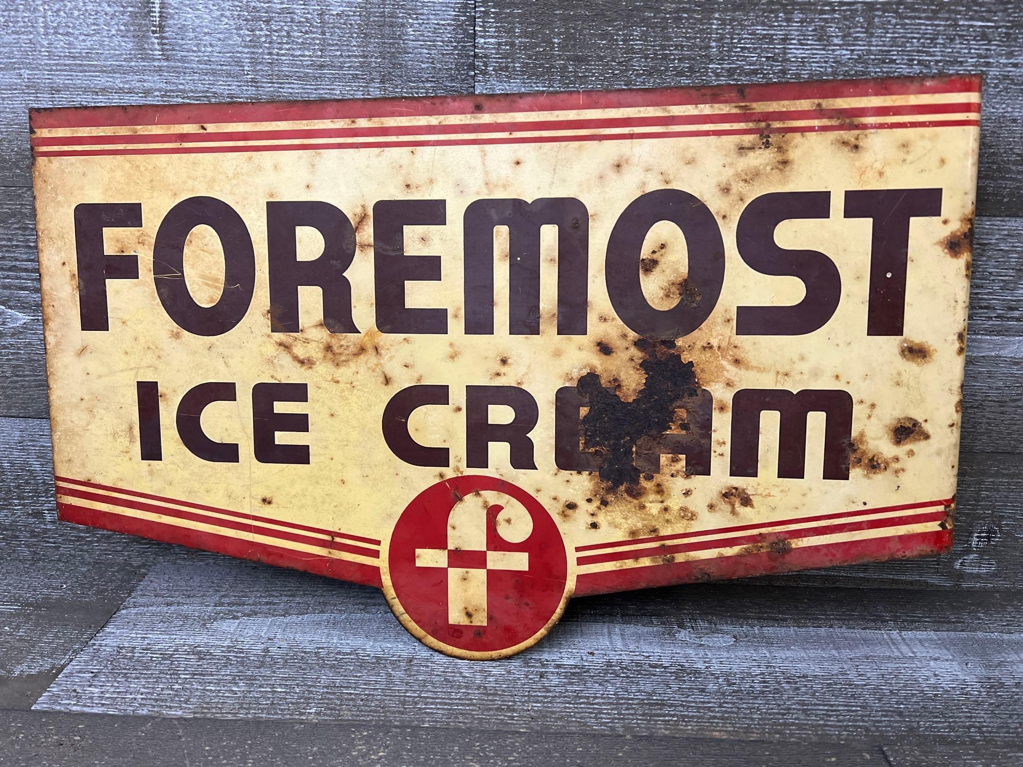 Foremost Ice Cream Double Sided Flange Sign | Proxibid
