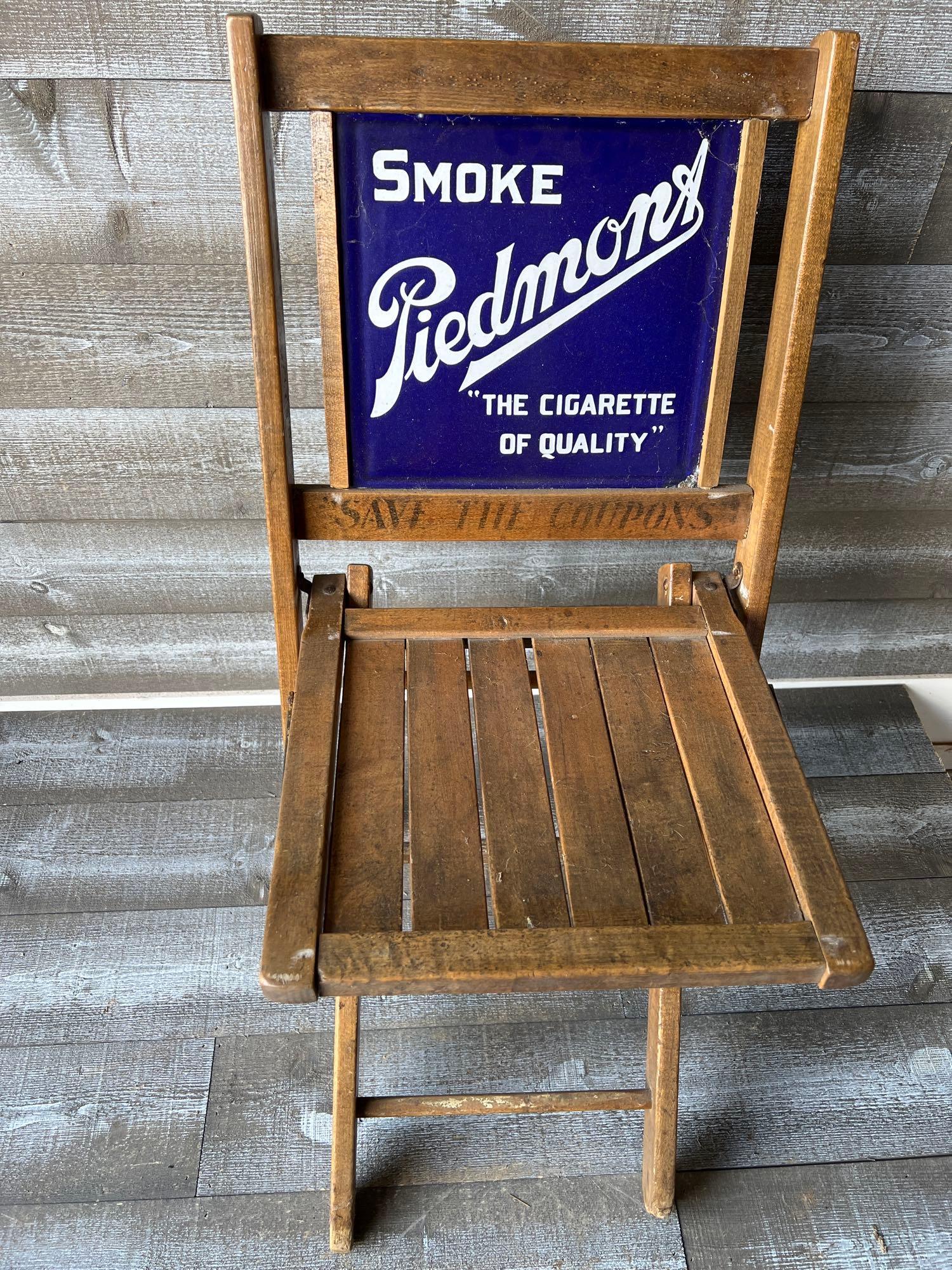 piedmont tobacco chair 1920's Cigarette Sign A pair of Piedmont tobacco