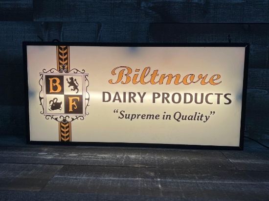 Biltmore Dairy Products Lighted Advertising Sign