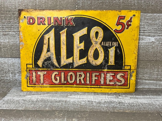 ALE 8 1 Embossed Tin Sign