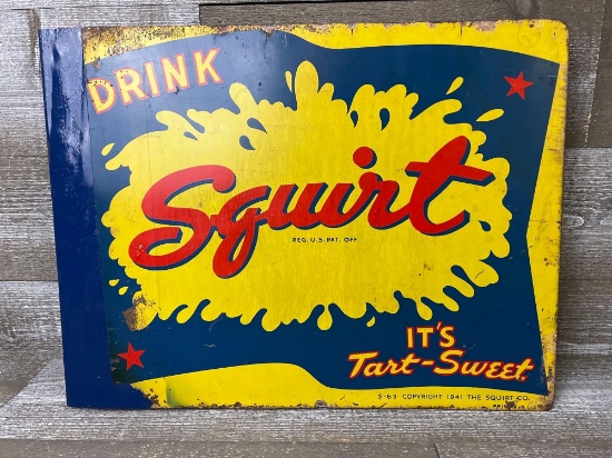 Drink Squirt Double Sided Flange Sign