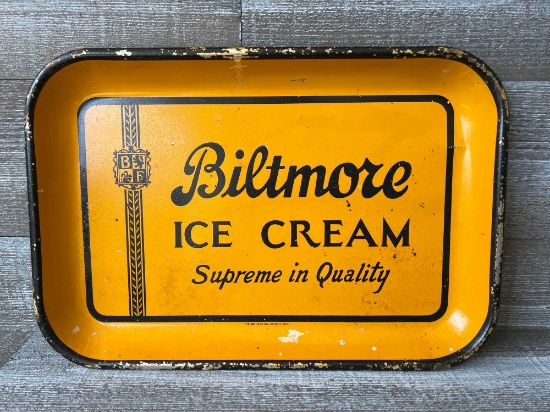 Biltmore Ice Cream Metal Serving Tray