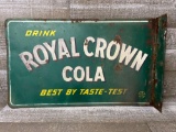 Royal Crown Cola Double Sided Flange Sign