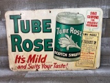 Tube Rose Embossed Tin Sign