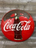 Coca-Cola 24 Inch Metal Button Sign