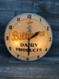 Biltmore Dairy Products Lighted Bubble Clock