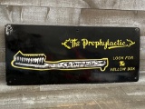 The Prophylactic Toothbrush Porcelain Sign