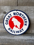 Great Northern Railway Porcelain Round Sign