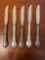 Towel Legato Pattern Sterling Silver Dinner Knife set of 5