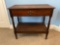 Spindle leg single drawer side table