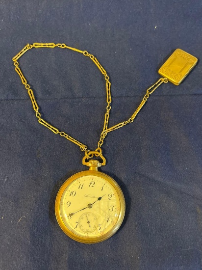 Hamilton Pocket Watch with Locket Fob