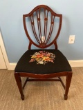 Mahogany shield back side chair