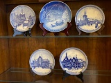 4 genuine Delft Christmas plates