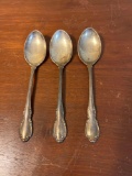 Towel Legato Pattern Sterling Silver Spoon set of 3