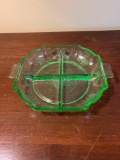 Vaseline Green Glass Dish