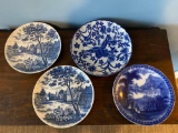 4 Blue plates