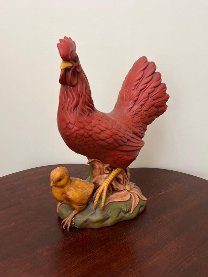 Vintage Farmhouse Ceramic Hen w/Chick