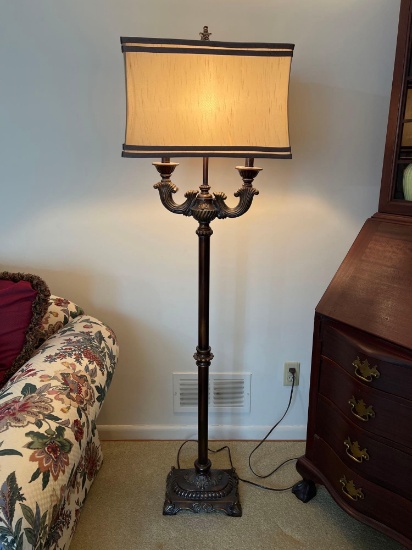 Vintage 2 Arm Bronze Floor Lamp