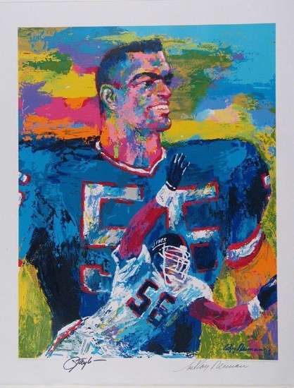 LeRoy Neiman , Lawrence Taylor double signed Lithograph