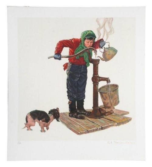 Norman Rockwell "Winter Morning" Encore Edition L/E #