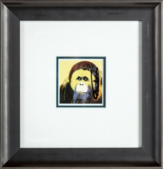 Andy Warhol Sumerian Orangutan Hand Signed Endangered Species Gallery Invitation