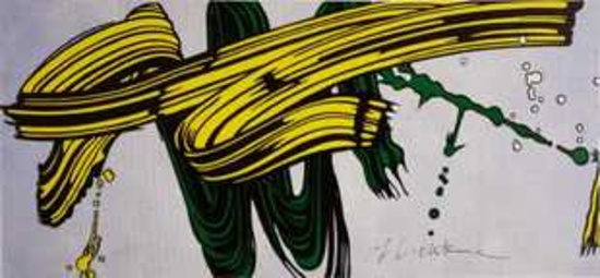 Roy Lichtenstein - Yellow & Red 1966, Hand signed