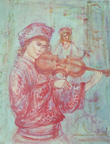 Virtuoso by Edna Hibel Plate Signed 1989