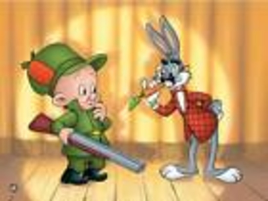 Warner Bros. "GROUCHO BUGS" Bugs Bunny & Elmer Fudd Animation Giclee Gift