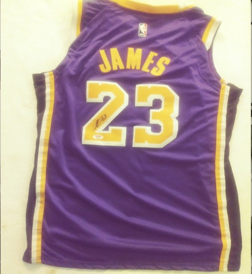 Autographed Lebron James LA Lakers Jersey