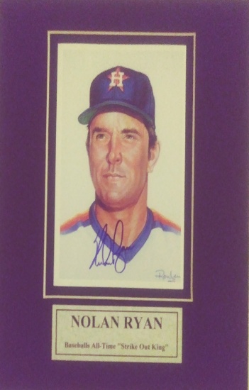 Nolan Ryan Matted Photo 8x10