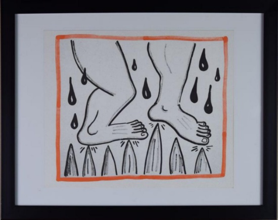 Keith Haring "Against All Odds" unframed Lithograph 1990
