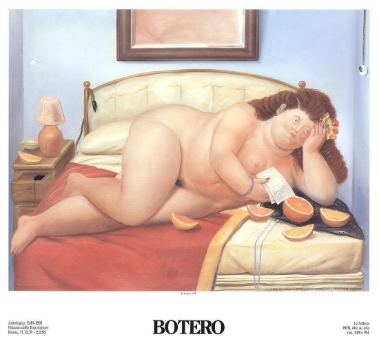 La Lettera by Fernando Botero 1991 lithograph