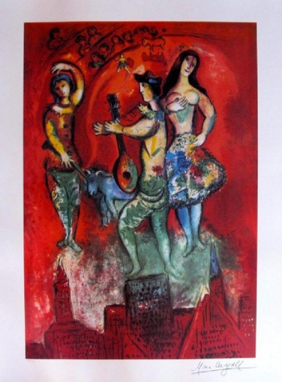 Marc Chagall "Carmen" Ltd. Ed. Litho. Facsimile Sig.