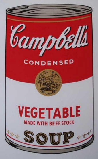 ANDY WARHOL CAMPBELLS SOUP: VEGETABLE SUNDAY B.