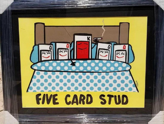 Todd Goldman, Five Card Stud Lithograph HS/N unframed