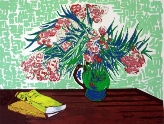 Vincent VAN GOGH Lithograph After "Vase sur la table"