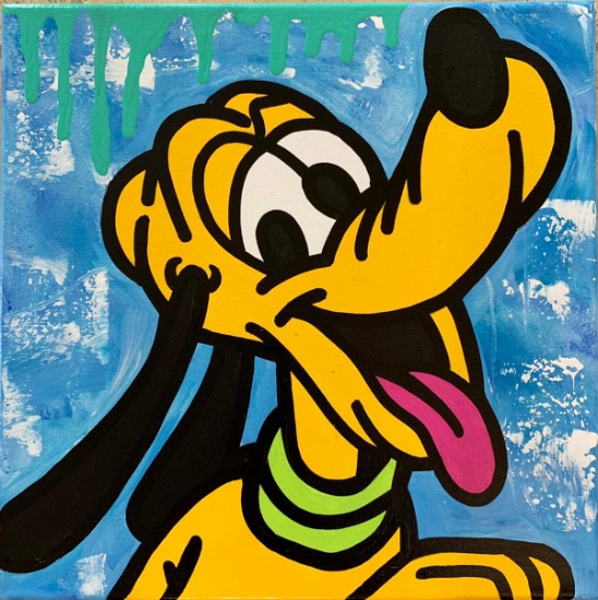 Jozza, Pluto, Original one of a kind Acrylic on canvas